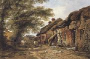 William Pitt Old Cottages at Stoborough,Dorset (mk37) oil